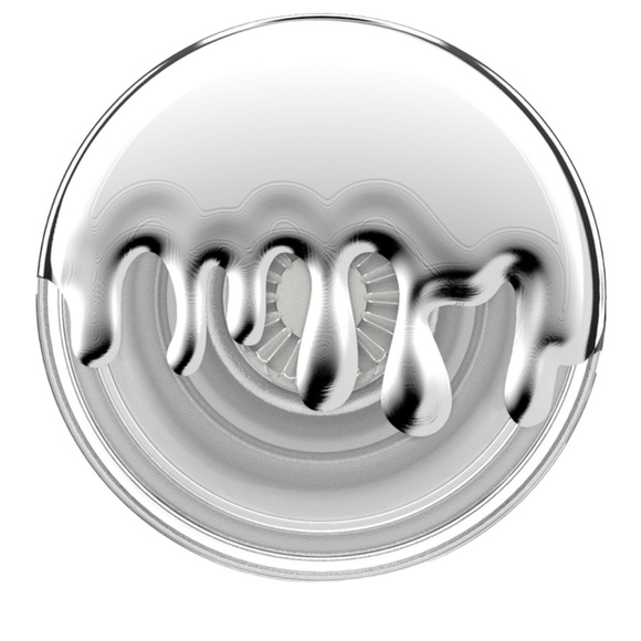 POPSOCKETS Dripping Silver Chrome Premium Phone Grip Kick Stand PopGrip - Picture 5 of 15